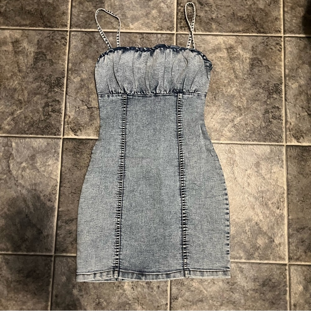 H&M denim mini dress